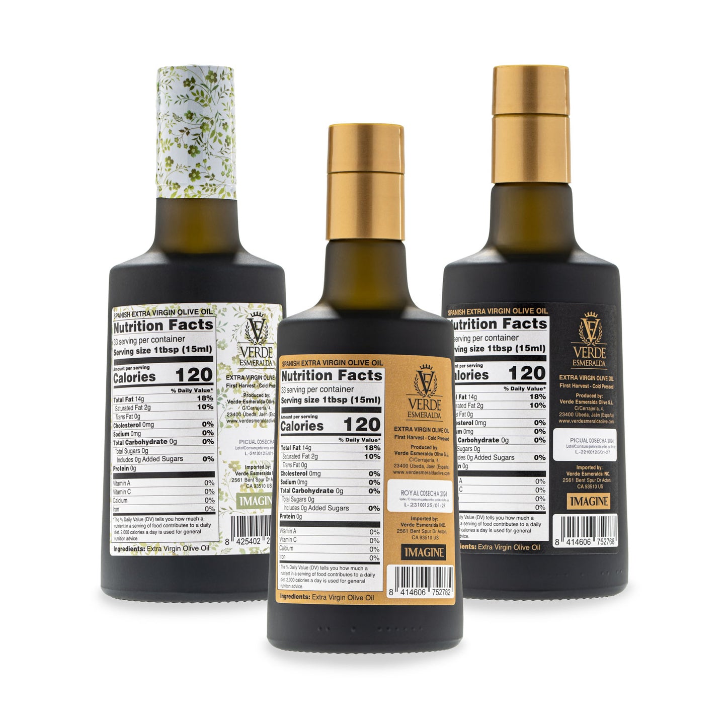 Pack Imagine - Picual, Royal, Organic 500ml