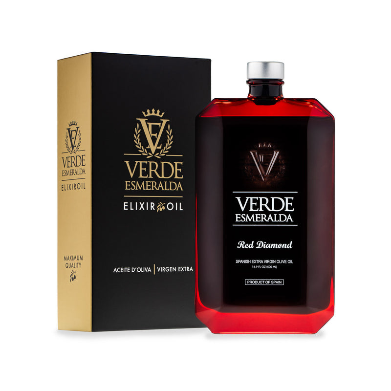 Verde Esmeralda Red Diamond Extra Virgin Olive Oil - Royal Variety from Cazorla, Spain - 500ml