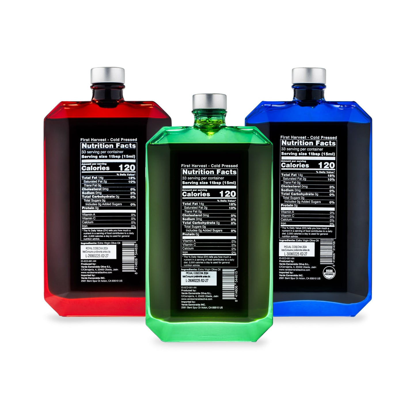 Pack Esmeralda - Picual, Royal, Ecológico 500ml
